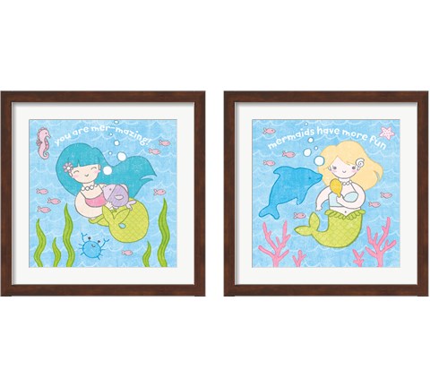 Magical Mermaid 2 Piece Framed Art Print Set by Moira Hershey