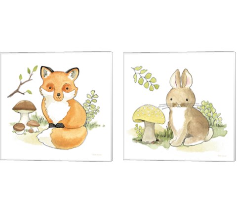 Baby Woodland 2 Piece Canvas Print Set by Beth Grove