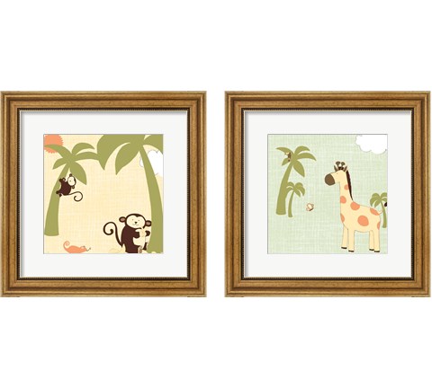 Baby Jungle 2 Piece Framed Art Print Set by June Erica Vess