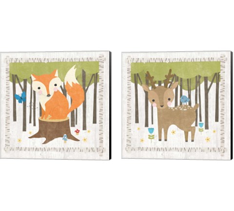 Woodland Hideaway 2 Piece Canvas Print Set by Moira Hershey