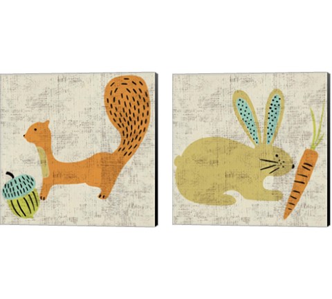 Ada's Animals 2 Piece Canvas Print Set by Chariklia Zarris