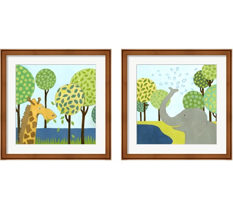 Jungle Fun 2 Piece Framed Art Print Set by Megan Meagher