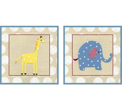 Katherine's Animals 2 Piece Art Print Set by Chariklia Zarris