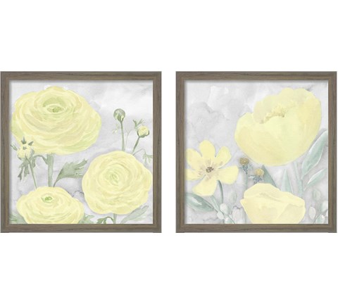 Peaceful Repose Gray & YellowSeries 2 Piece Framed Art Print Set by Tara Reed