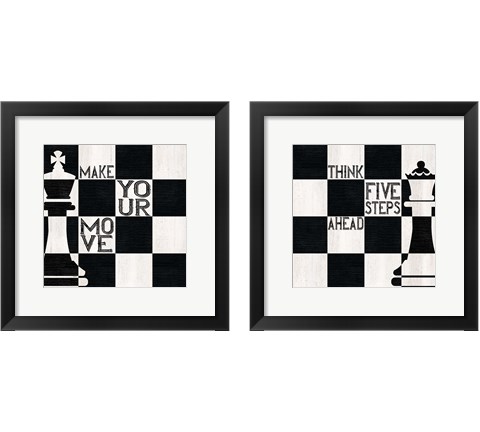 Chess 2 Piece Framed Art Print Set by Tara Reed
