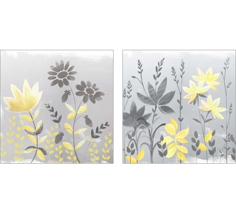 Soft Nature Yellow & Grey 2 Piece Art Print Set by Northern Lights