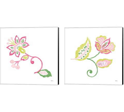 Everyday Chinoiserie Flower 2 Piece Canvas Print Set by Mary Urban