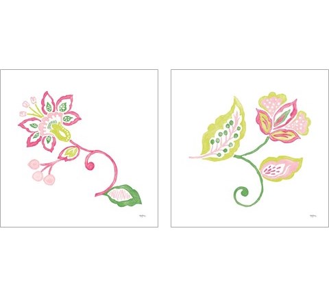 Everyday Chinoiserie Flower 2 Piece Art Print Set by Mary Urban