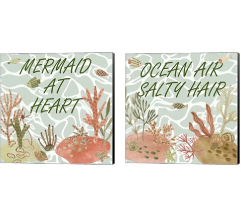 Mermaid at Heart 2 Piece Canvas Print Set by Melissa Wang