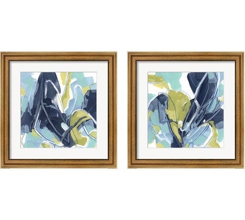 Blue Tangent 2 Piece Framed Art Print Set by June Erica Vess