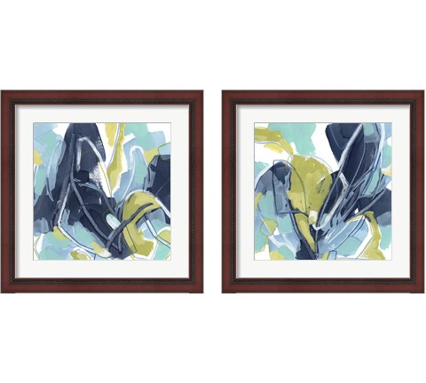 Blue Tangent 2 Piece Framed Art Print Set by June Erica Vess