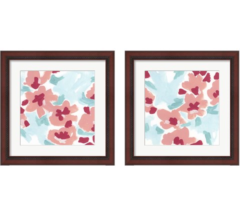 Cherry Blossom Pop 2 Piece Framed Art Print Set by June Erica Vess