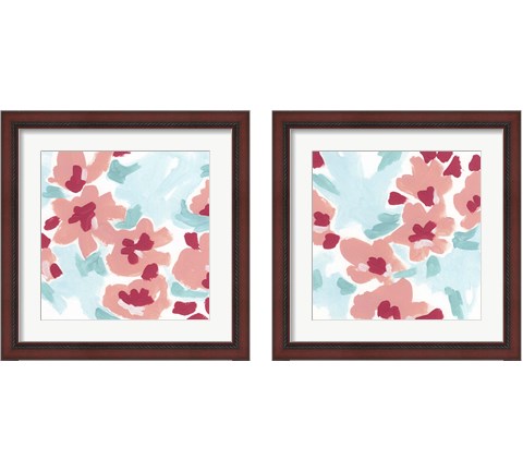 Cherry Blossom Pop 2 Piece Framed Art Print Set by June Erica Vess