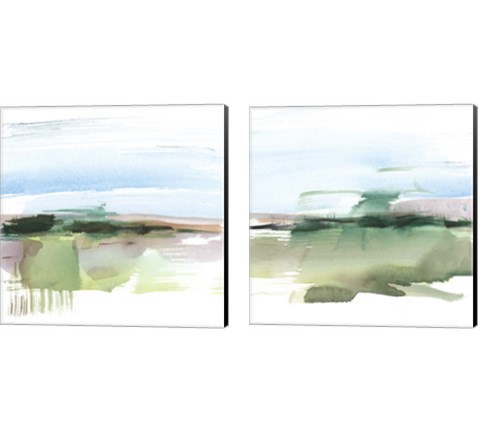 Abstract Wetland 2 Piece Canvas Print Set by Ethan Harper