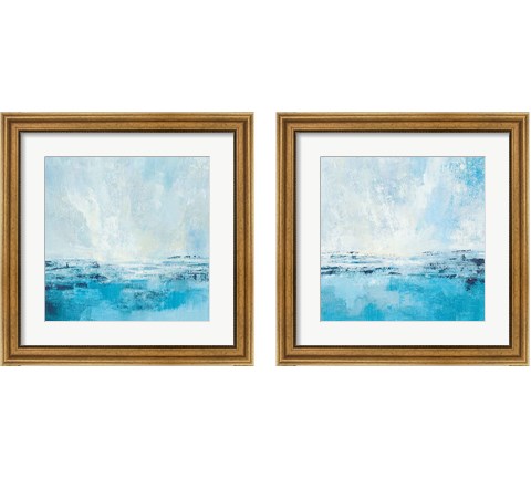 Coastal View Aqua 2 Piece Framed Art Print Set by Silvia Vassileva