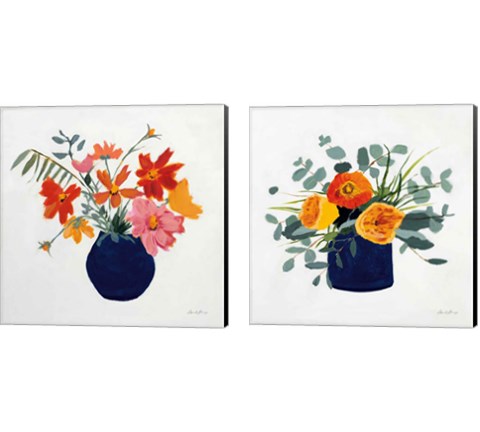 Simplicity Bouquet 2 Piece Canvas Print Set by Pamela Munger