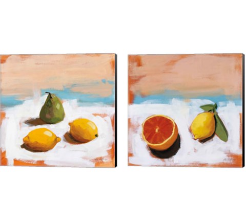 Fruit and Cheer 2 Piece Canvas Print Set by Pamela Munger