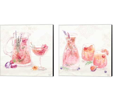 Classy Cocktails 2 Piece Canvas Print Set by Dina June