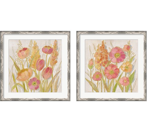 Opalescent Floral 2 Piece Framed Art Print Set by Silvia Vassileva
