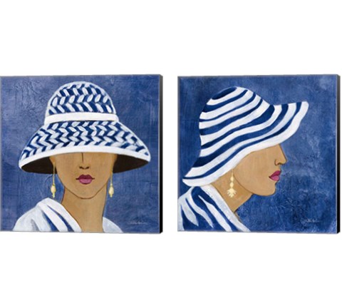 Lady with Hat 2 Piece Canvas Print Set by Silvia Vassileva