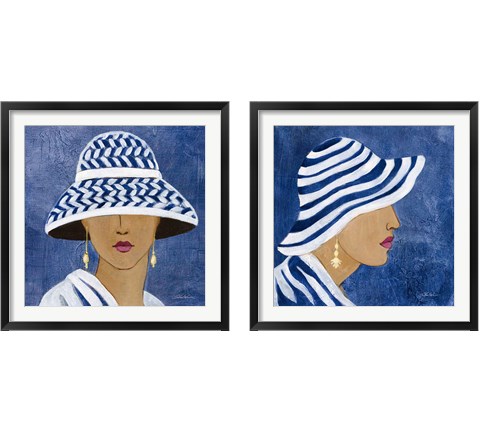 Lady with Hat 2 Piece Framed Art Print Set by Silvia Vassileva