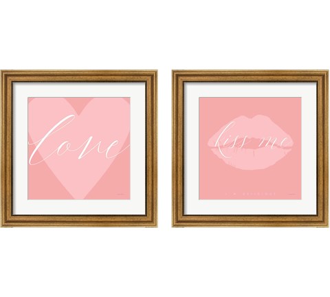Love & Kiss Me 2 Piece Framed Art Print Set by Mercedes Lopez Charro