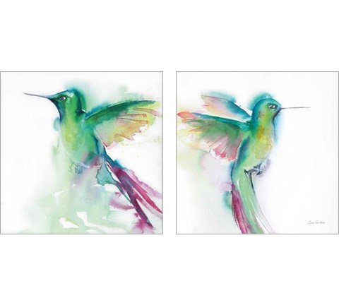 Hummingbirds  2 Piece Art Print Set by Aimee Del Valle