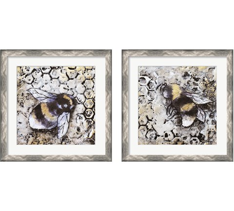 Worker Bees 2 Piece Framed Art Print Set by Britt Hallowell