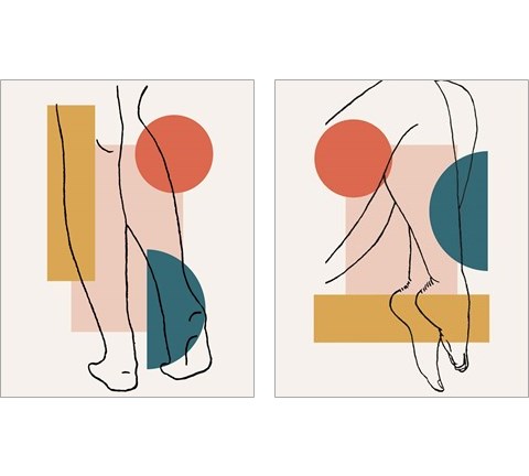 Legs  2 Piece Art Print Set by Alonzo Saunders