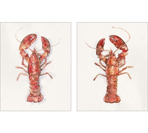Salty Lobster 2 Piece Art Print Set by Emma Caroline