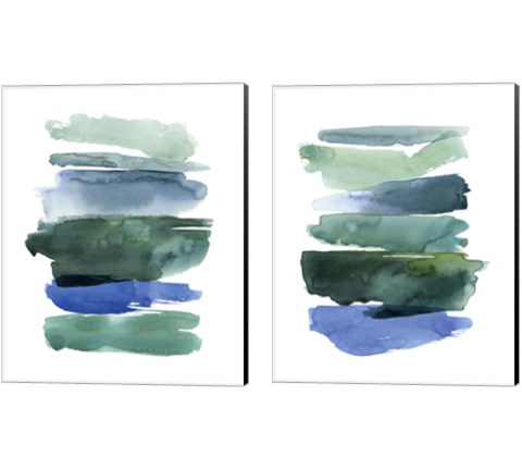 Swatches of Sea 2 Piece Canvas Print Set by Grace Popp