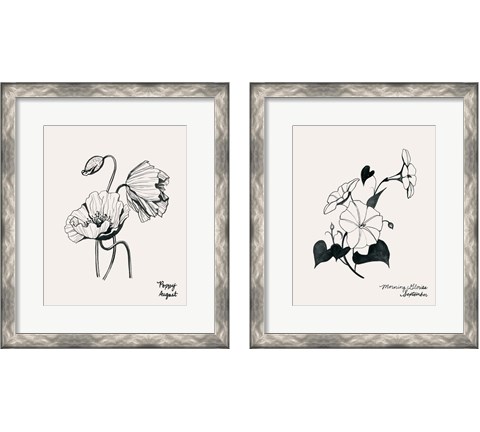 Annual Flowers 2 Piece Framed Art Print Set by Grace Popp