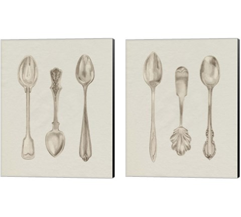 Silver Spoon 2 Piece Canvas Print Set by Grace Popp