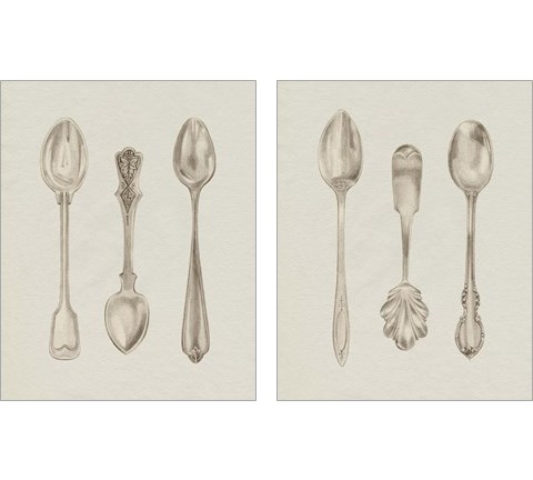 Silver Spoon 2 Piece Art Print Set by Grace Popp