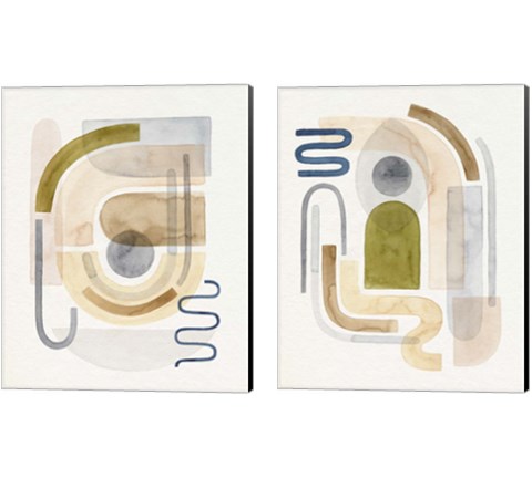 Coiled  2 Piece Canvas Print Set by Grace Popp