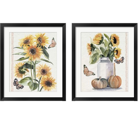 Autumn Sunflowers 2 Piece Framed Art Print Set by Jennifer Parker