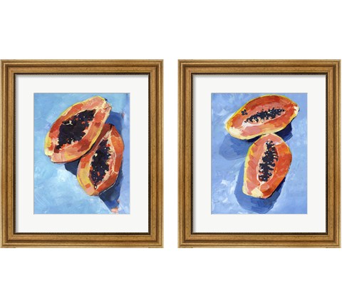 Bold Papaya 2 Piece Framed Art Print Set by Jennifer Parker
