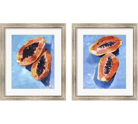 Bold Papaya 2 Piece Framed Art Print Set by Jennifer Parker