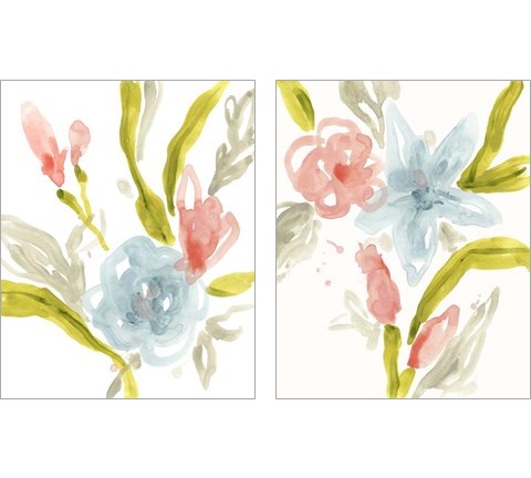 Floral Sonata 2 Piece Art Print Set by June Erica Vess