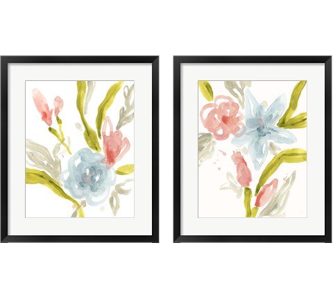 Floral Sonata 2 Piece Framed Art Print Set by June Erica Vess