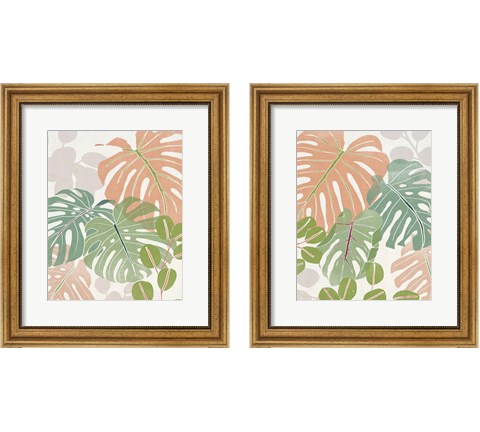Sherbet Tropical 2 Piece Framed Art Print Set by June Erica Vess