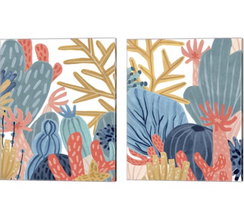 Paper Reef 2 Piece Canvas Print Set by June Erica Vess