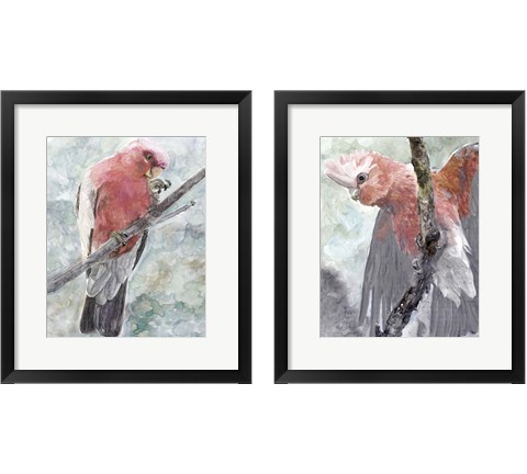 Tropic Parrot 2 Piece Framed Art Print Set by Stellar Design Studio