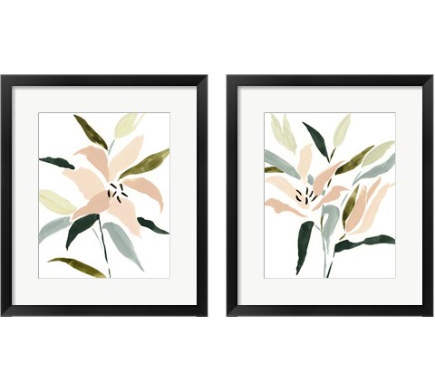 Lily Abstracted 2 Piece Framed Art Print Set by Victoria Barnes