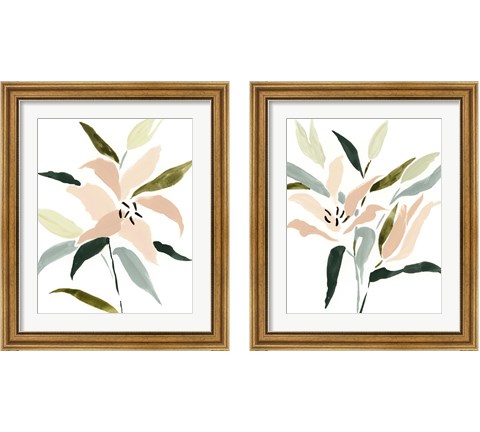 Lily Abstracted 2 Piece Framed Art Print Set by Victoria Barnes