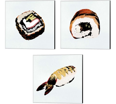 Sushi Style 3 Piece Canvas Print Set by Annie Warren