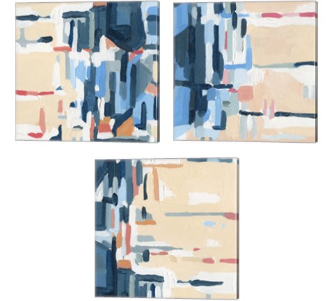 Summer Abstraction 3 Piece Canvas Print Set by Emma Caroline