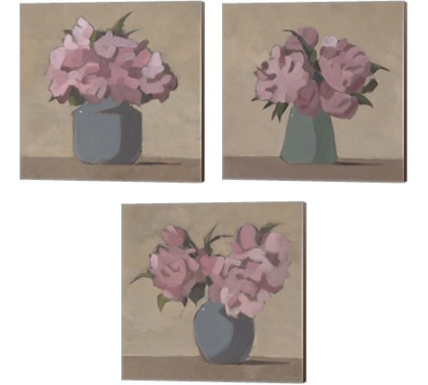 Spring Vase 3 Piece Canvas Print Set by Jacob Green