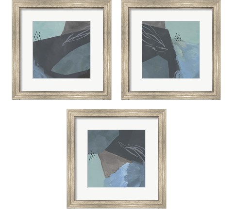 Steely Abstract 3 Piece Framed Art Print Set by Jacob Green