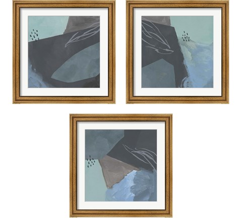 Steely Abstract 3 Piece Framed Art Print Set by Jacob Green